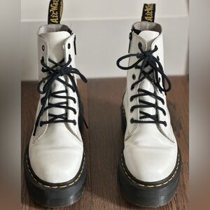 Dr Martens Jadon Platform Boots in White--UK4 (US6)